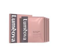 4 Máscaras Colágeno Cara Korean - Máscara Hidrogel Segunda Piel Hidratación 4h - Antiarrugas, Brillo, Hidratación Intensa - Colágeno Marino & Ácido Hialurónico | Pack de 4 x 34 g Lumèova Paris