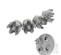 4 Massager Head Electric Head Massager Replacement Head Kneading Vibrating Head for Head Neck Body Stress Release