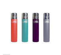 4 Mecheros Clipper a gas Large Metallic 2 recargable grande varios colores