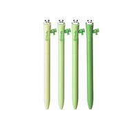 4 - Meow Cute Press the Pen, Cat Claw Side Press the Brush, bolígrafo negro-panda -0.5 mm