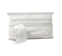 4 Metros Cremallera Continua de Nylon + 10 Cursores Deslizadores de Metal 10#, Cremallera para Coser Ropa, Cremallera de Costura, Cremallera por Metros, (4 Metros, Blanco4)