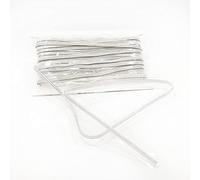 4 Metros Cremallera Continua Transparente + 10 Cursores Deslizadores de Plástico 5#, Cremallera para Coser Ropa, Cremallera de Costura, Cremallera por Metros, (4 Metros, Blanco2)