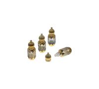4 mini botellas de cristal árabe de 6 ml, botella de perfume rellenable, botellas vacías de aceite esencial, cosméticos de viaje, contenedor de prueba de muestras