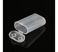 4 mini cajas de batería de plástico transparente (B)
