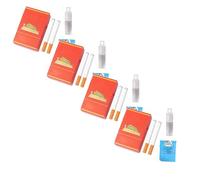 4 mini cigarrillos sopladores de burbujas, juguete realista para aliviar el estrés, juguete divertido para fiestas de adultos, accesorio de broma para eventos y entretenimiento social (C)