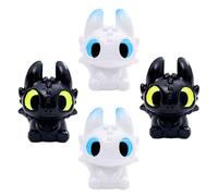 4 Mini Decoraciones de Dragón para Tarta, Set de Mini Figuras, Set de Figuras de Acción, Ideales para Decorar Fiestas de Cumpleaños Infantiles y como Regalos de Colección de la Serie de Películas