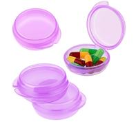 4 mini pastilleros pequeños organizadores de pastilleros portátiles para bolsillo, contenedores de almacenamiento de viaje, estuche para tapones para los oídos, dispensador de medicamentos, soporte