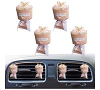 4 mini ramos decorativos con fragancia para el salpicadero de la rejilla de ventilación del coche, accesorios de decoración interior del automóvil, ramo de flores pequeñas con clips de ventilación