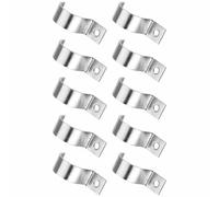 Φ4 mm / 0.15 pulgadas, paquete de 10 abrazaderas de conducto de acero inoxidable 304, clips de montaje de correa de tubo de metal resistente para paneles de vallas, líneas de gas