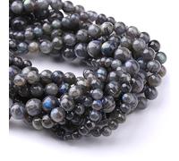 4 mm, 88 piezas de piedras preciosas naturales de labradorita de cristal, cuentas espaciadoras sueltas para hacer joyas, pulseras de bricolaje, 15 pulgadas, 1 hebra, grado A