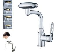 4-mode Bathroom Tap,grifo De 4 Modos,Grifo Para Lavabo Multifuncional,Grifo Para Lavabo De Baño Extensible,Giratorio 360° 4 Modo Grifo Baño Monomando Mango Único,rociador Agua Fría-B