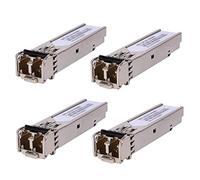 4 módulos de Fibra transceptores SFP LC multimodo de 1.25G 850nm 550 Metros 1000Base-SX LC MMF para Cisco GLC-SX-MMD/SX-MM/SFP-GE-S, Fortinet, Ubiquiti UniFi UF-MM-1G, Mikrotik S-85DLC05D Meraki