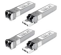 4 módulos SFP+ 10GBase-SR, transceptor Ethernet LC multimodo, 10G 850nm MMF hasta 400m, compatible con Cisco SFP-10G-SR, Meraki, Ubiquiti UF-MM-10G, Mikrotik, Netgear, HPE, TP-Link, Aruba y más