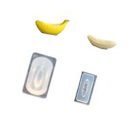 4 moldes creativos con forma de plátano para proyectos de manualidades y horneado, moldes de silicona para adornos y jabón