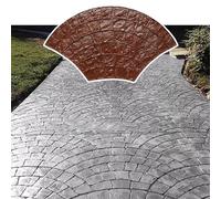 4 moldes de hormigón con Forma de ladrillo Sectorial de 39x20 Pulgadas, tapetes para Estampar hormigón para paisajismo, tapetes realistas para Hacer Ladrillos de Piedra (3 Piezas)