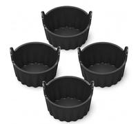 4 moldes de huevo de aire freider, 8,5 x 7 cm Ramequin silicona Airfryer | Molde de silicona para magdalenas, plato para freidora sin aceite, moldes individuales de huevo y cazuela puddings