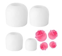 4 moldes de silicona de flores para molde de vela de resina, molde de silicona de hielo de aromaterapia de rosa 3D, molde de jabón de vela, molde de chocolate, molde de resina epoxi para manualidades,