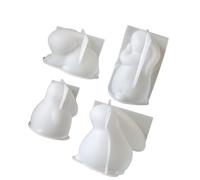 4 moldes de silicona de liebre, resistentes a la temperatura, A