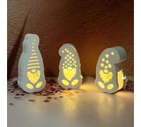 4 moldes de silicona para navidad, 3D duendes de silicona, molde de Navidad, molde de silicona para Navidad, molde de género con base de yeso para fundir, molde de silicona para velas (A)