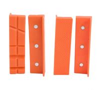 4 mordazas magnéticas de PPT blandas, para tornillo de banco de 4 a 6 pulgadas, forma de V y planas, para proteger madera/metal/plástico, naranja (4 pulgadas naranja)
