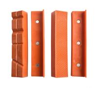 4 mordazas magnéticas de PPT blandas, para tornillo de banco de 4 a 6 pulgadas, forma de V y planas, para proteger madera/metal/plástico, naranja (5 pulgadas naranja)