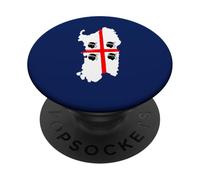 4 Mori Sardegna Island Flag Cerdeña regalo PopSockets PopGrip Adhesivo