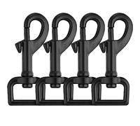 4 mosquetones - Ganchos giratorios para collar de perro, mosquetón giratorio de acero inoxidable, 78 x 25 mm