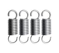 4 muelles de extensión de acero inoxidable con ganchos, 2,2 x 15 x 50 mm, muelle tensor de 50 mm de longitud, 15 mm de diámetro exterior, grosor del alambre de 2,2 mm, fuerza de tracción máxima de 12