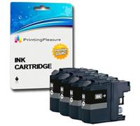 4 Negro Cartuchos de Tinta compatibles para Brother DCP-J4110DW MFC-J4410DW MFC-J4510DW MFC-J4610DW MFC-J470DW MFC-J4710DW MFC-J6520DW MFC-J650DW MFC-J6920DW MFC-J870DW DCP-J152W, LC123XL, LC-127XL