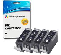 4 Negro Cartuchos de Tinta compatibles para Canon Pixma iP4200 iP4300 iP4500 iP5200 iP5200R iP5300 MP500 MP530 MP600 MP600R MP610 MP800 MP800R MP810 MP830 MP950 MP960 MP970 | PGI-5BK