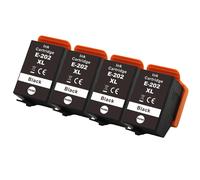 4 Negro XL Cartuchos de tinta para Epson Expression Photo XP-6000 & XP-6100