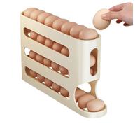 4 Niveles Porta Huevos Para Frigorífico, Dispensador De Huevos Automático, Rodillo De Huevo, Soporte Para Huevo, Organizador Almacenamiento Hueveras Para Cocina Y Restaurante
