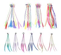 4 Oraciones De Extensiones De Cabello Para Niños Y 6 Cuerdas De Cabello Trenzadas, Coloridas Pelucas Trenzadas, Pelucas Personalizadas, Accesorios De Formación De Escenario.