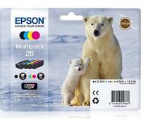 4 Original Epson 26 Tinta Cartucho XP510 XP520 XP600 XP605 XP610