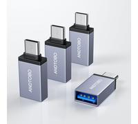 [4 Pack] Adaptador USB a Tipo C, iPhone 17 Air Pro MAX OTG Adaptador, Conector USB 3.0 A Macho a C Hembra, Adaptador USB a USB C para Macbook Pro Air, Tablet, iPad, iPhone 16/15 Pro MAX, Samsung, ect