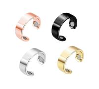 4-Pack Adjustable Lymph Drainage Therapy Magnetic Rings for Lymphatic Drainage
