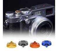 4 Pack Botón Disparador, Botón Puro Cobre Cámara Obturador, Botón de Disparo Suave Convexa y Cóncava, para Fujifilm X100/X100S/X100T/X10/X20/X30/X-PR01, para Canon F-1 Ae-1 New F-1, Nikon DF FM2 F3