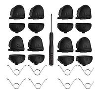 4 Pack Botones Mando PS4 Para Play Station 4 Controlador PS4 L1 R1 + L2 R2 Botones de Disparador Piezas de Repuesto de Controlador Para Dualshock 4 Controlador (Negro)