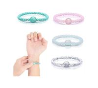 4 Pack Car Motion Sickness Wristbands Acupressure Nausea Relief Band for Morning Sickness Sea Travel, Travel Motion Sickness Bracelets