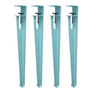 4 Pack Clamp-on Furniture Legs,F-Shaped Table Leg Furniture Coffee Table Bar Legs for DIY Console,No Punching Design to Protect The Desktop,with Floor Protectors,Blue,76cm(30in)