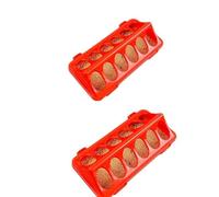 4 Pack Collapsible Poultry Feeders No Waste for Chickens, Duckles, Quail, Pigeons, Parrots, Durable Spill Proof Feeders