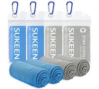 4 Pack Cooling Towels, Toalla de refrigeración (101.6 x 30.5cm), Toalla de Hielo, Suave y Transpirable, Toalla de Microfibra para Yoga, Deporte, Correr, Gimnasio, Entrenamiento, Ciclismo