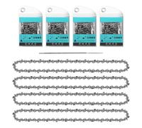 4-pack de cadenas de sierra de 3/8" 1,1 mm 52 TG 35 cm con 1 archivo, compatible con Husqvarna Oregon Bosch Makita Karcher y más (3/8" 1,1 mm 52 TG)
