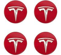 4 Pack de Pegatinas para Tapa de Rueda para Tesla Model 3 X S 56mm, Pegatina para Tapa de Llanta de Neumático, Tapacubos, Pegatina de Insignia,C