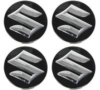 4 Pack de Tapacubos para Ruedas de Coche para Suzuki Swift SX4 S-Cross Ignis Vitara Solio 54mm,Tapacubos para Centros de Ruedas con Logo,Tapas para Llantas, Accesorios para Coche Impermeable Polvo