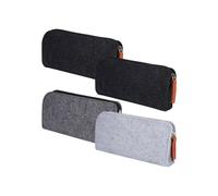 4-pack felt pencil cases, zippered pencil cases, multifunctional storage bag for office supplies, felt pencil case