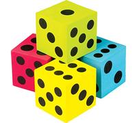 4 Pack Foam Colorful Jumbo Dice