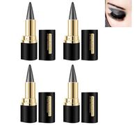 4 Pack Long Wear Gel Eyeliner, Natural Black Eyeliner Cream, Waterproof Smudge Proof Gel Eye Liner Pencil, Long Lasting Eye Liner Makeup Tool for Womens and Girls