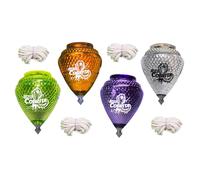 4 Pack Mini Cobra Durable Plastic Spin Tops & Metal Tip Made in Mexico - Trompo Mexicano COBRITA Pl?stico Durable & Punta de Metal (Pack of 4 Assorted