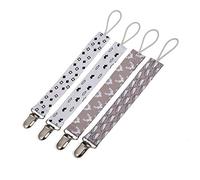 4 Pack pacifier clips para chicos y chicas se adapta a todos los chupones & Baby teething Toys y regalo de la ducha del bebe
